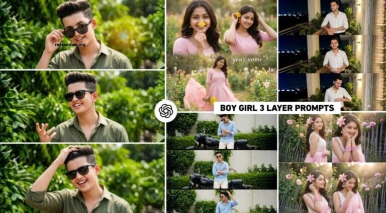 Boy & Girl 3-Layer Collage-Style AI Photo Editing