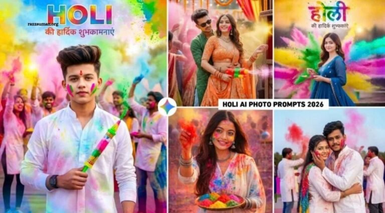 Holi AI Photo Editing Prompts for Boys, Girls & Couples Holi AI Photo Editing Prompts for Boys, Girls